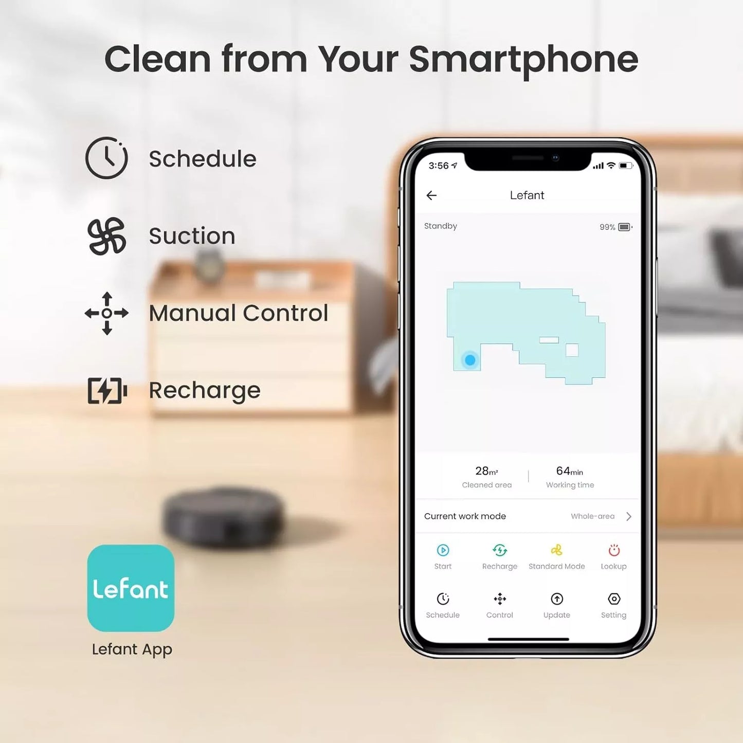 Lefant M210P Robot Vacuum Cleaner