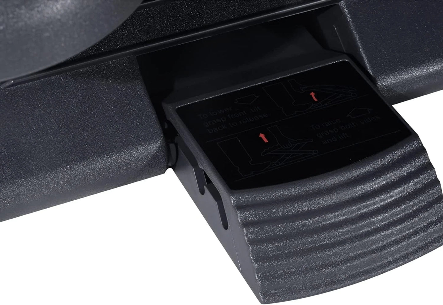 HOMCOM Footrest Adjustable Height & Angle Tilting Platform grey