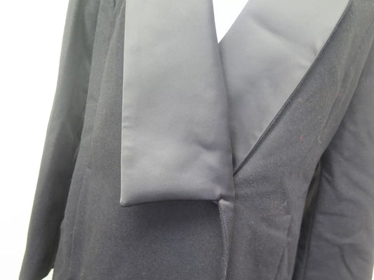 MONSOON TALLULAH WOOL RICH LONG TUXEDO COAT-BLACK-UK12