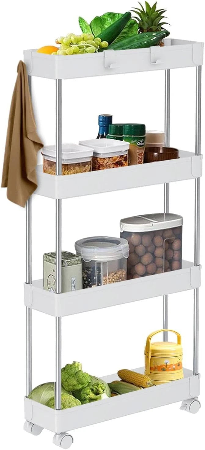 Alex Nash 4-Tier Slim Storage Trolley on Wheels