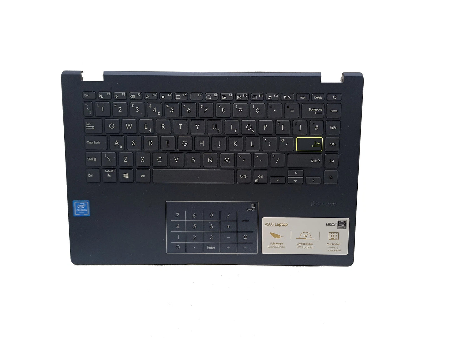 ASUS Vivobook E410MA Palmrest Keyboard Touchpad Power Button Complete