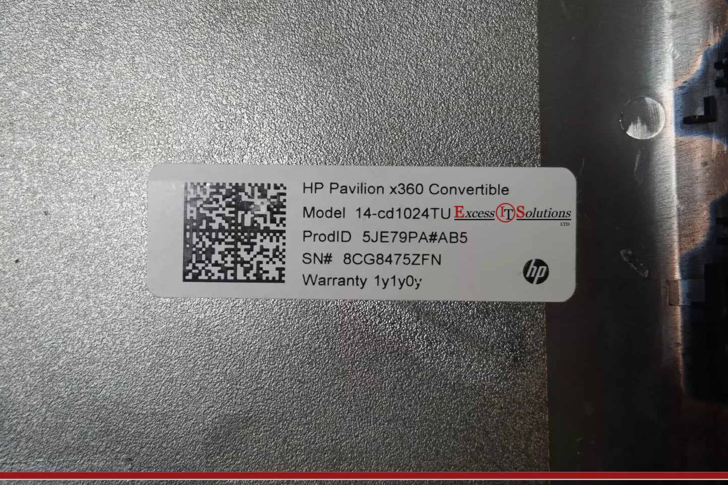 SCUFFS HP Pavilion X360 Convertible 14-CD1024TU Base Plastics Cover