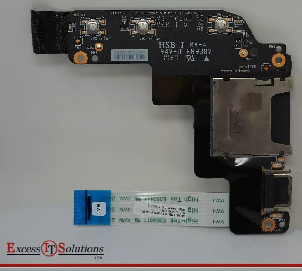 MSI GE62VR 7RF Apache Pro (MS-16JB) USB Card Reader Board MS-16JB2 Daughterboard