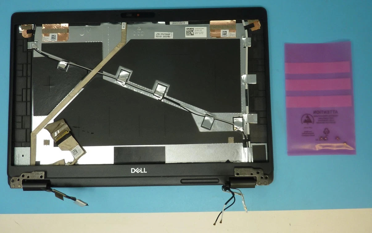 Dell Latitude 5300 Lid (NO SCREEN) Hinges Webcam Wifi Antenna Cables 0FFVTD