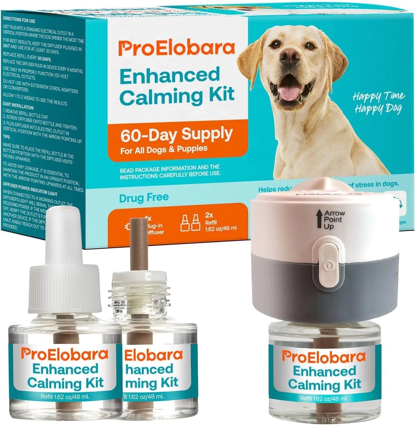 ProElobara Enhanced calming kit 60-day supply for all dogs and puppies