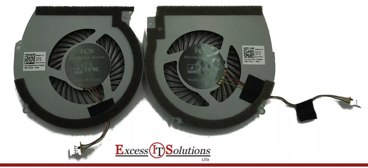 Dell Inspiron 15 7000 Internal Fans 0147DX 0NWW0W Processor GPU Cooling L & R