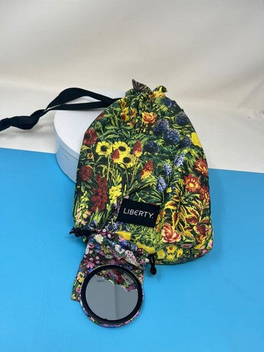 LIBERTY DRAWSTRING BAG WITH MINI MIRROR