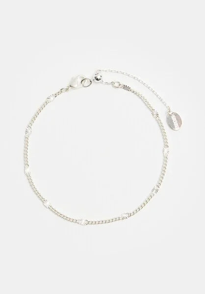 Hush Silver Tone Violet Chain Bracelet 16.5cm