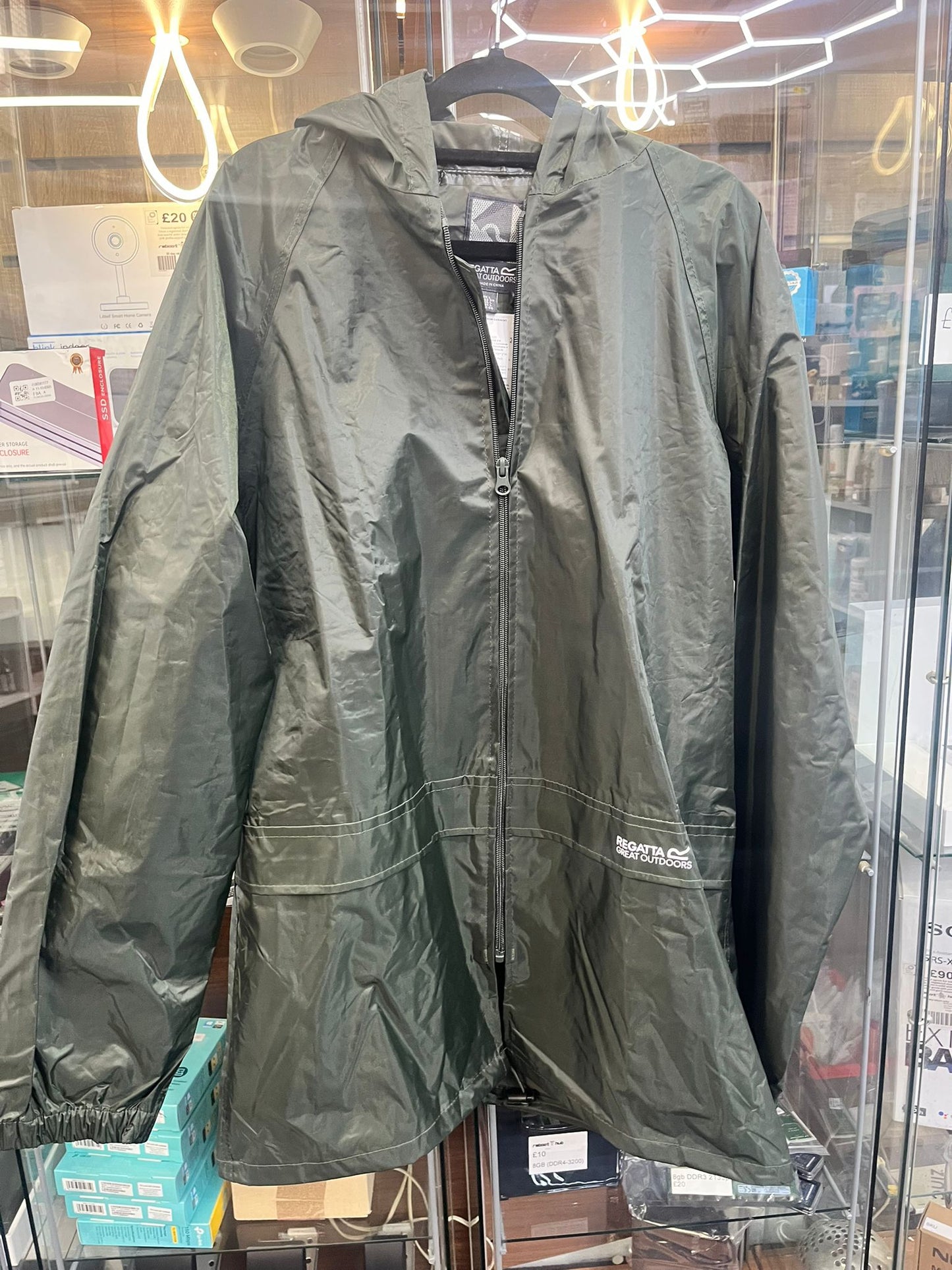 REGATTA Unisex Stormbreak Waterproof Jacket | Dark Olive LARGE