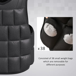 HOMCOM 10kg Weighted Vest, Adjustable Running Weight Vest