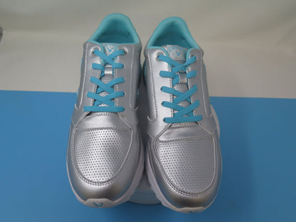 CALLAWAY LADY AURORA GOLF SHOES-UK7-SILVER/LIGHT BLUE