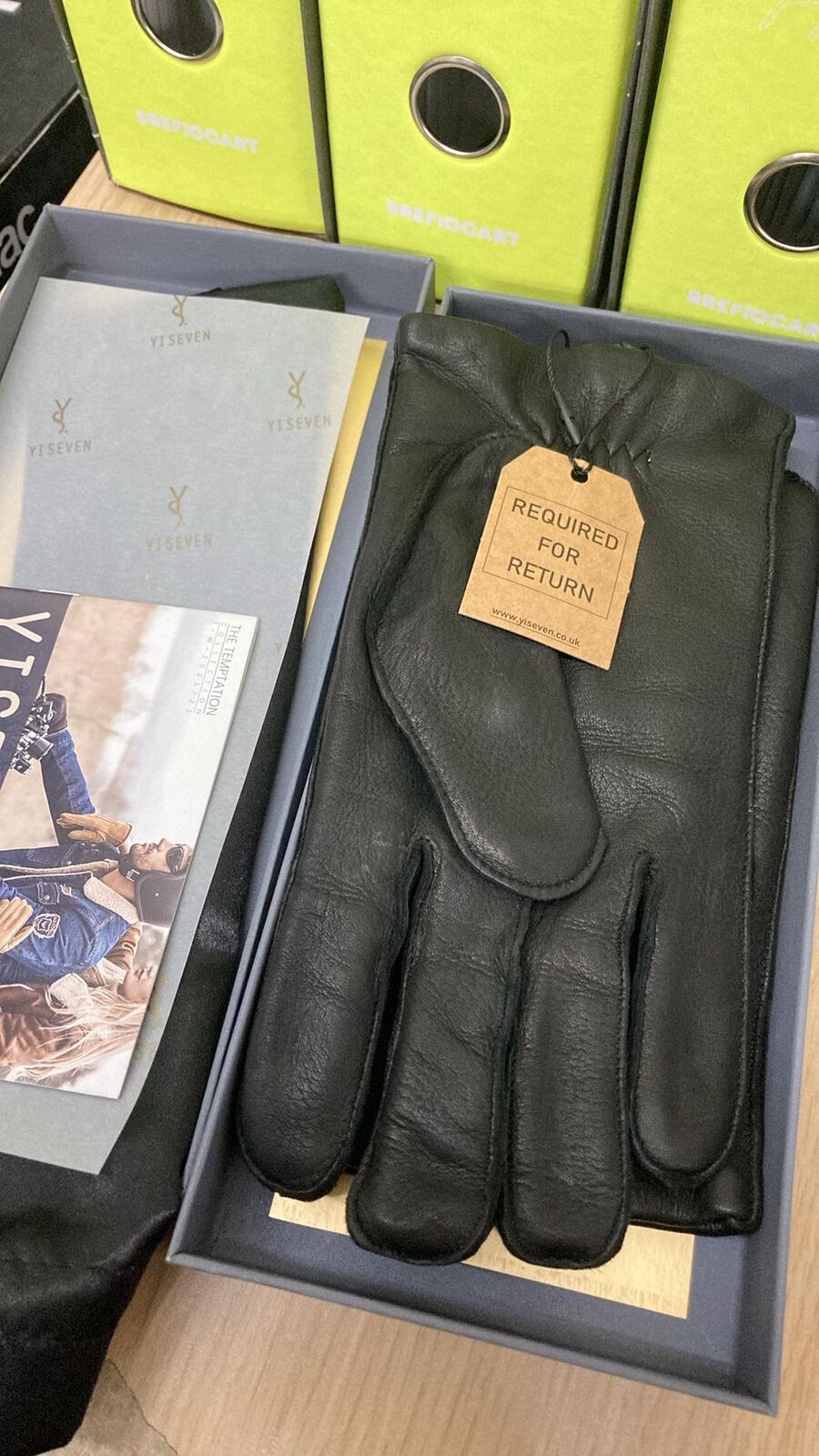 YISEVEN Mens Leather Gloves