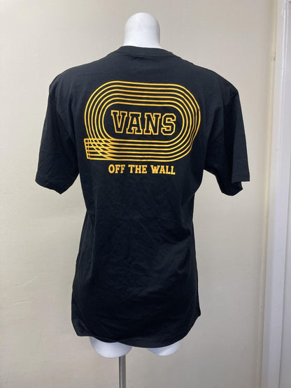 VANS TRACK FIELD S/S TEE Black - men's t-shirt MEDIUM