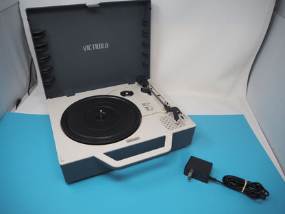 Victrola Re-Spin Sustainable Bluetooth Suitcase Record Player in Grey