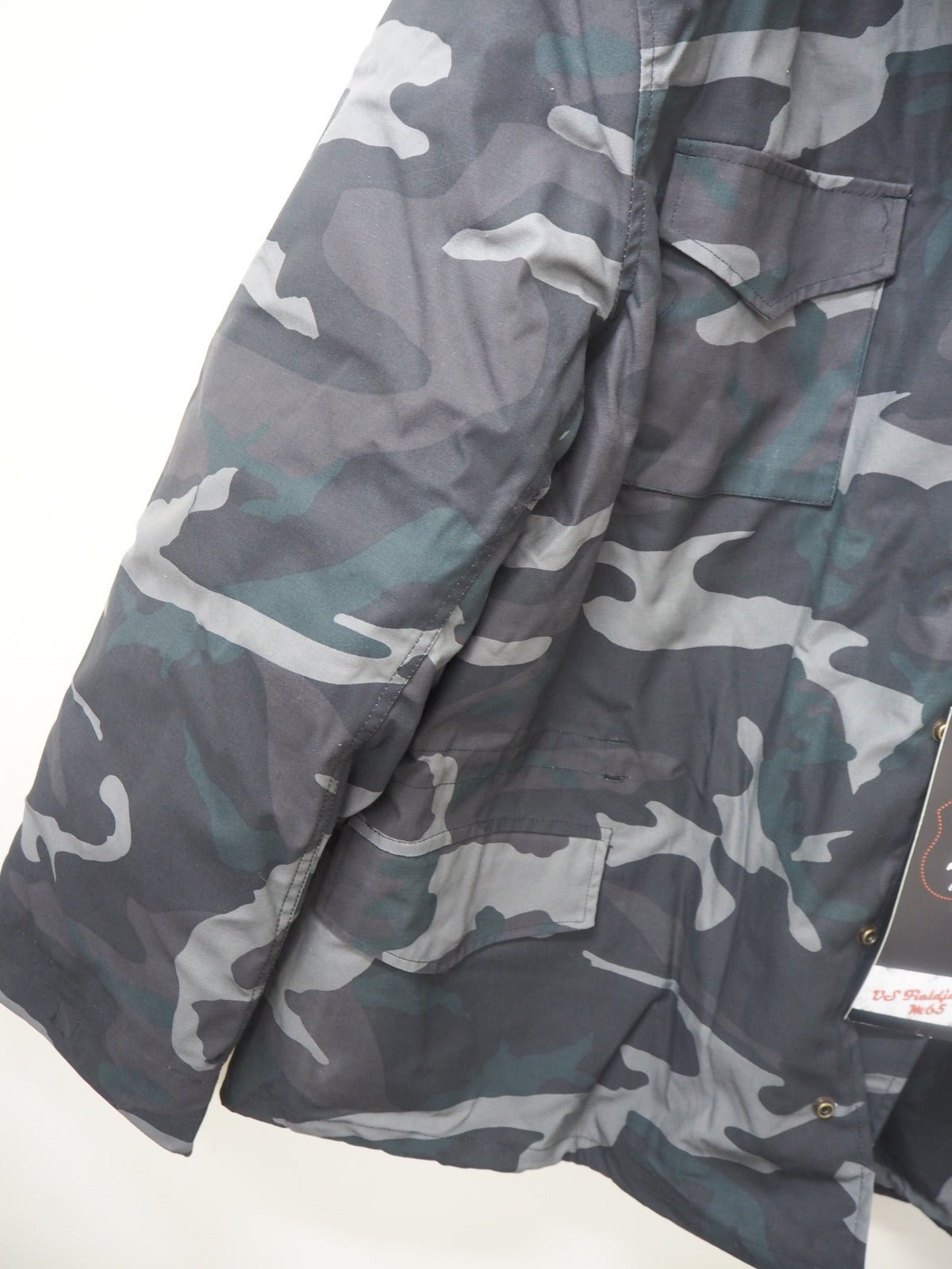 Men's SURPLUS US FIELD JACKET M65 BLACK CAMO Size: 5XL