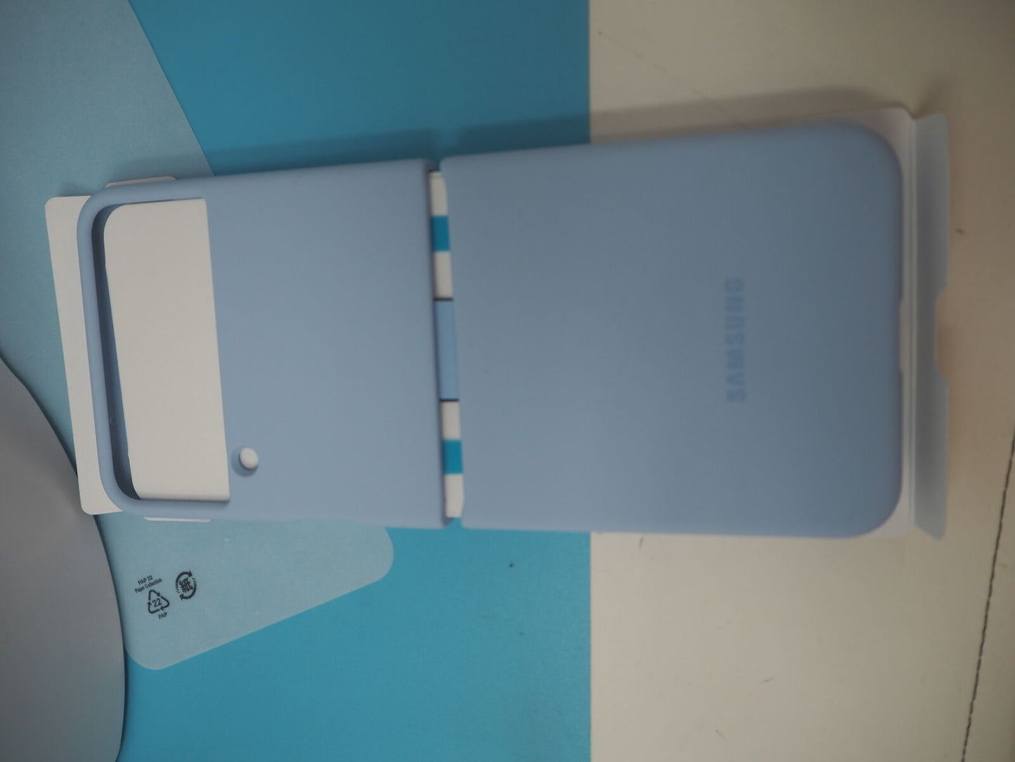 Silicone Cover With Ring Galaxy Z Flip 4 Light Blue