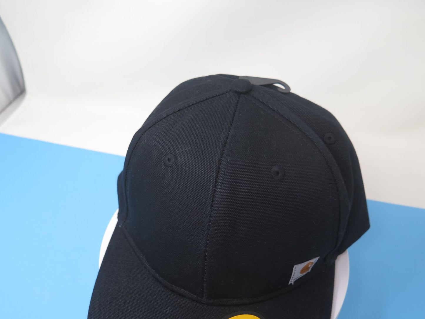 CARHARTT FIRM DUCK FLAT BRIM CAP-BLACK