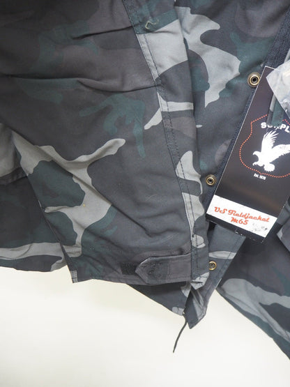 Men's SURPLUS US FIELD JACKET M65 BLACK CAMO Size: 5XL