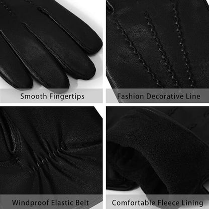 YISEVEN Mens Leather Gloves