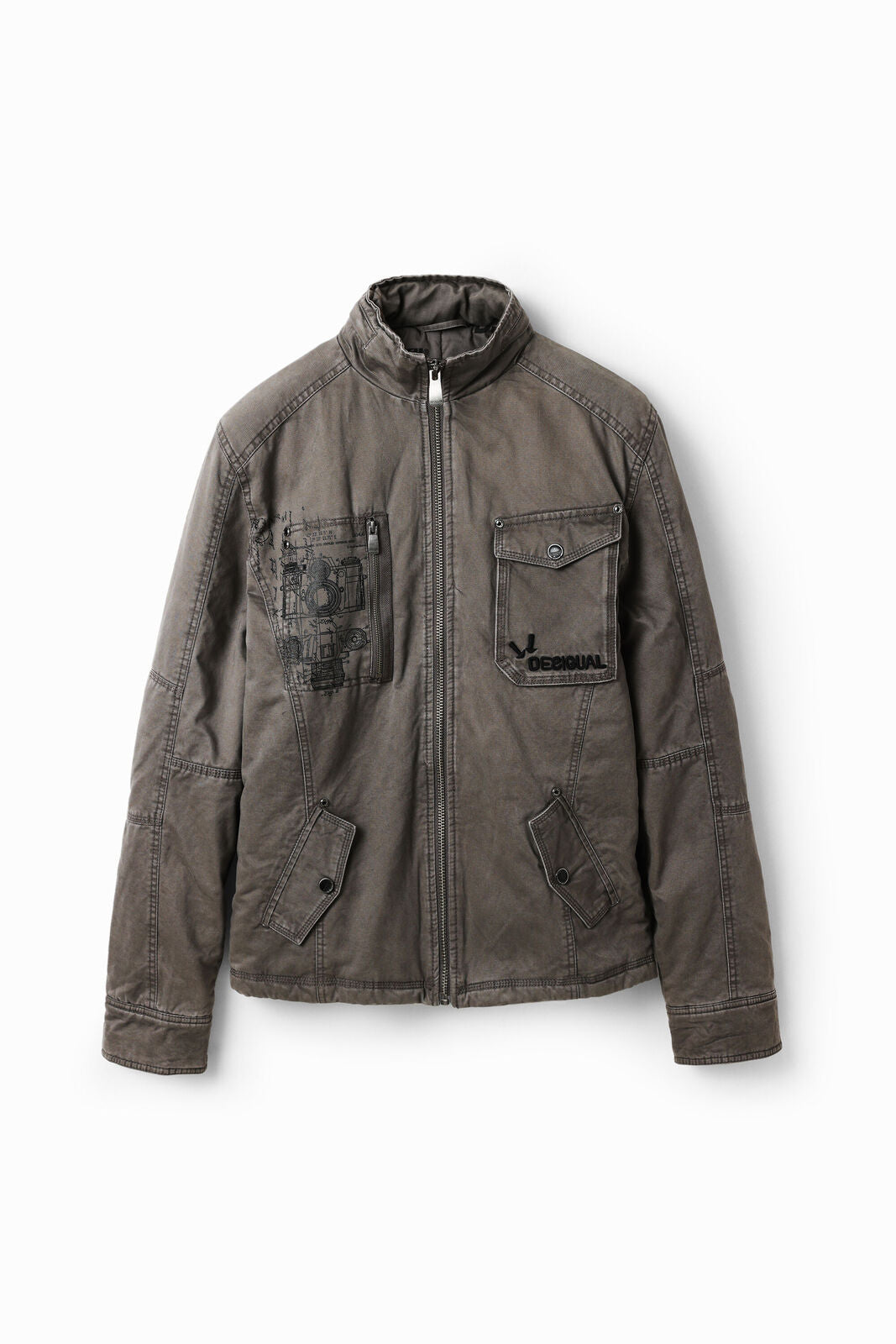 DESIGUAL MENS GREY COAT MEDIUM RRP:£160