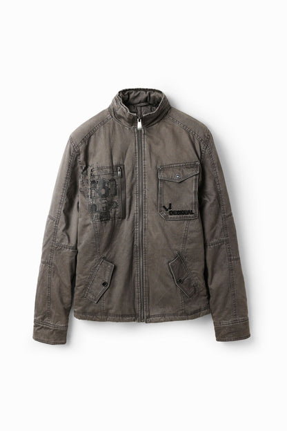 DESIGUAL MENS GREY COAT MEDIUM RRP:£160