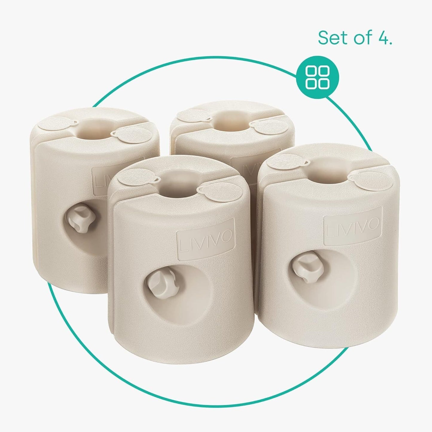 Set of Four Secure Leg Weights for Gazebos, Marquees, Market Stalls