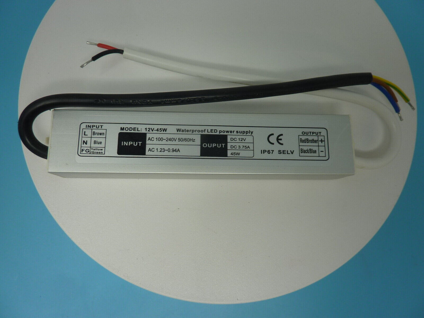 IP67 WATERPROOF POWER SUPPLY DC12V 45W