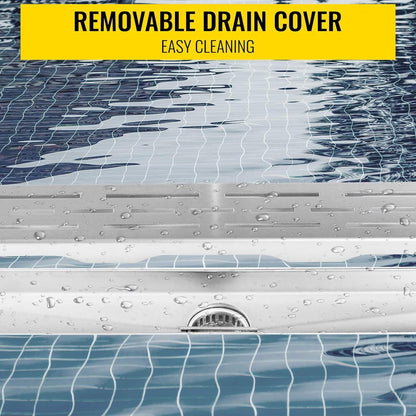 VEVOR Linear Drain 304 Stainless Steel Floor Drain 24x2.75in