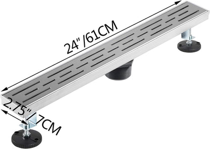 VEVOR Linear Drain 304 Stainless Steel Floor Drain 24x2.75in
