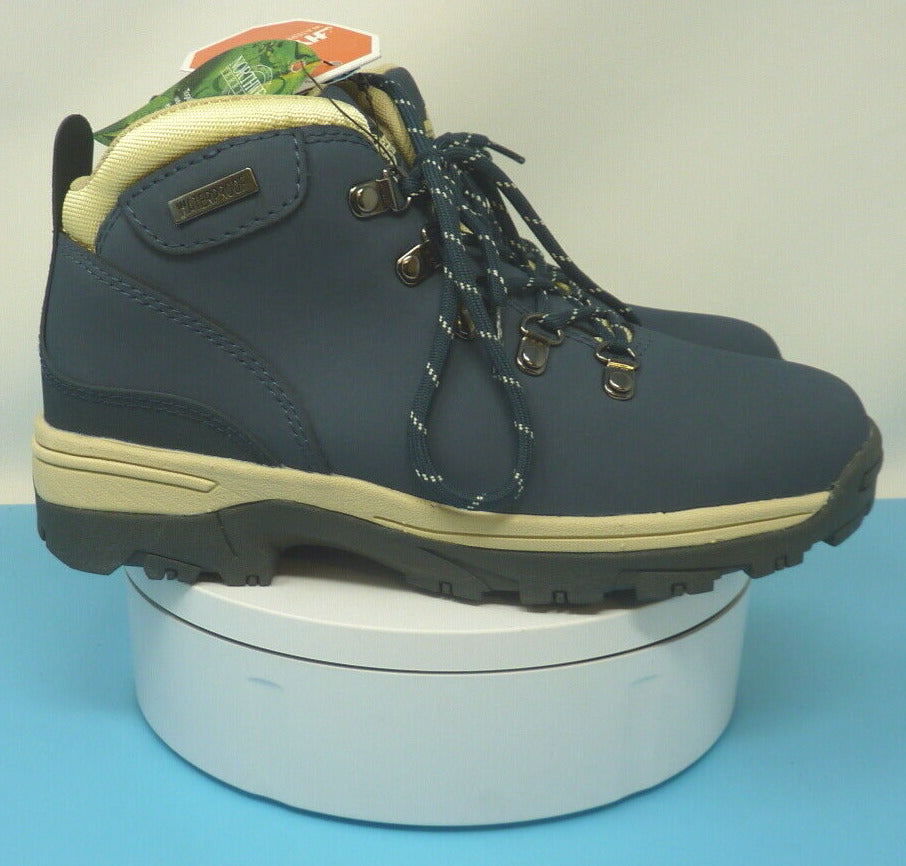 WOMENS NORTHWEST TERRITORY LEATHER WALKING/HIKIN BOOTS-BLUE-UK4