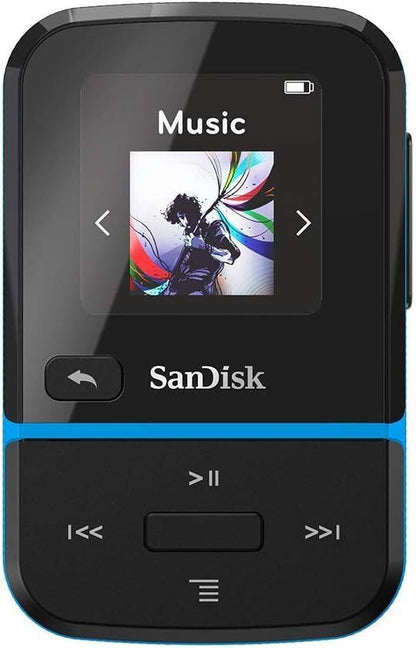 SanDisk Clip Sport Go 32GB MP3 Player Blue (Renewed)