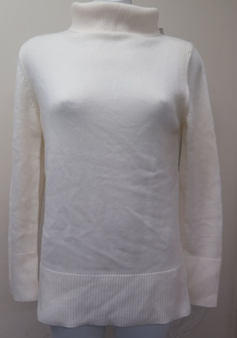 COS THE GOOD CASHMERE STANDARD ROLL NECK JUMPER-XS-CREAM