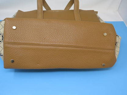 FIORELLI TAN AND TEXTILE MEDIUM TOTE BAG