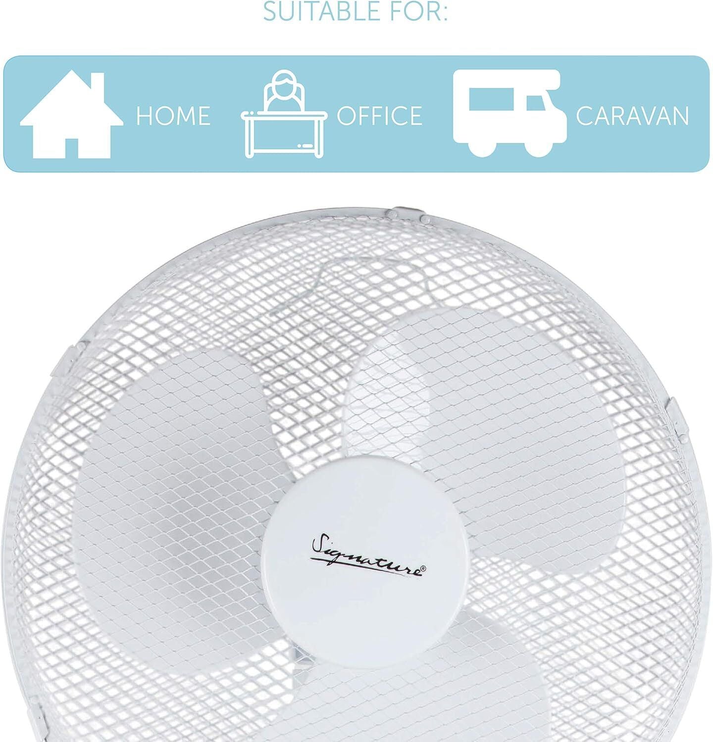 Portable 16 Inch Oscillating Pedestal Fan- WHITE