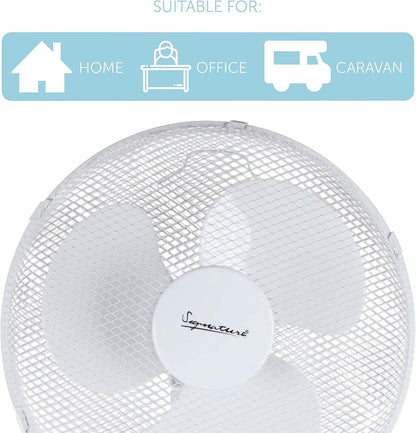 Portable 16 Inch Oscillating Pedestal Fan- WHITE