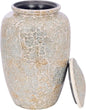DIVIT SHILP CREMATION URN-WHITE MOSAIC