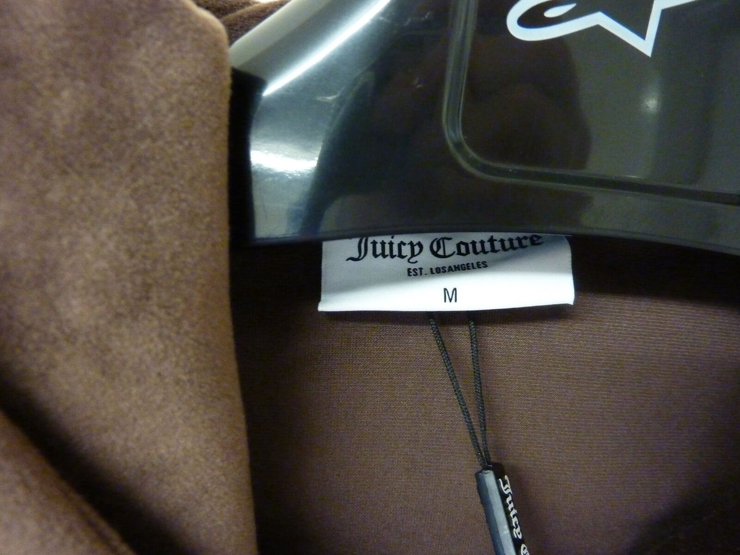 JUICY COUTURE HOODED VELOUR JACKET-SIZE MEDIUM