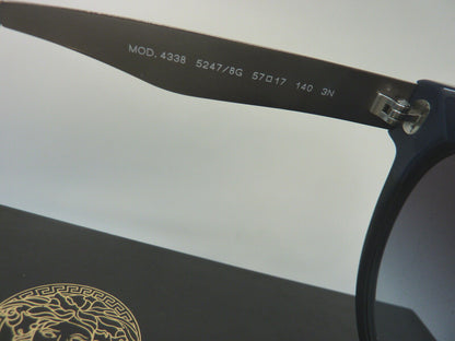 VERSACE SUNGLASSES 4388 CAT EYE BLACK/BLUE/SILVER