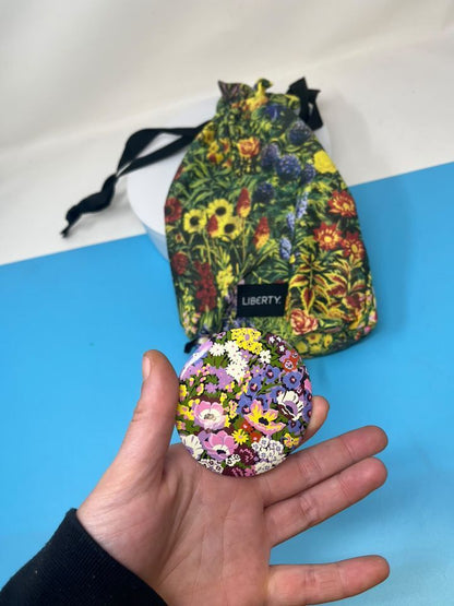 LIBERTY DRAWSTRING BAG WITH MINI MIRROR