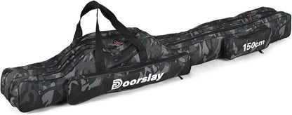 doorslay Fishing Rod Case Three Layers Fishing Rod Bag