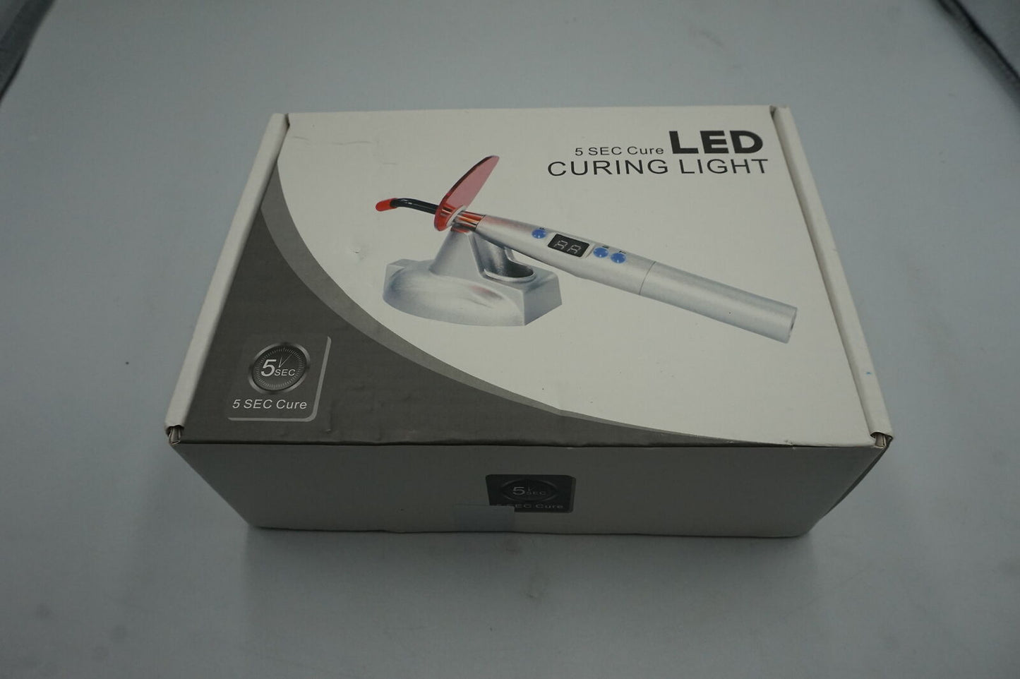 Dental 10W Wireless Cordless LED Curing Light Lamp 2000mw/cm2 Blue Light Silver