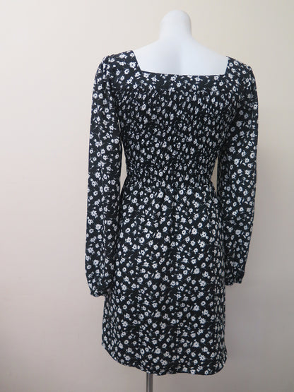 LIPSY LONDON BLACK FLORAL DRESS-UK 10