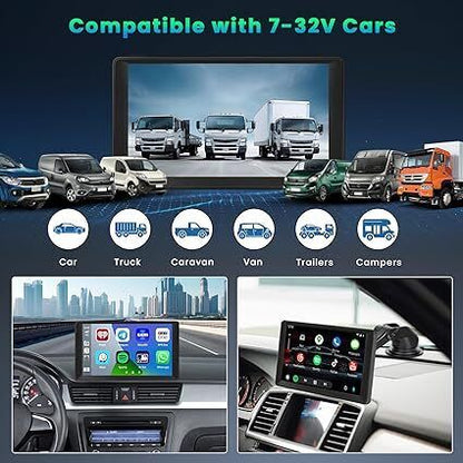Hikity Portable Car Stereo with Wireless Carplay 9 INCH
