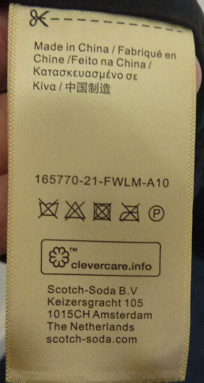 SCOTCH AND SODA CHECKED COAT-SMALL-NAVY