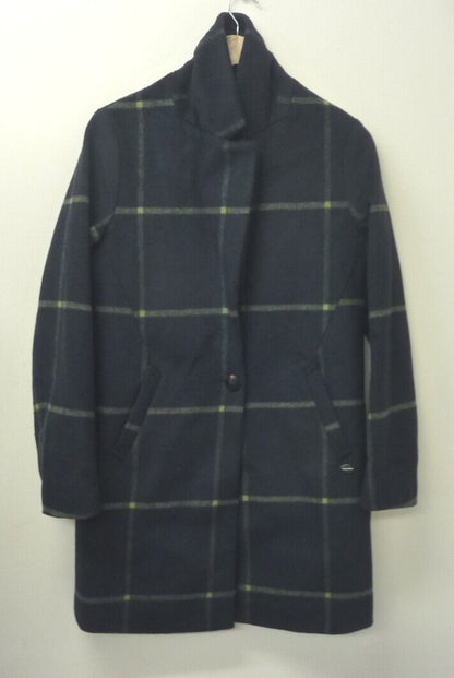 SCOTCH AND SODA CHECKED COAT-SMALL-NAVY