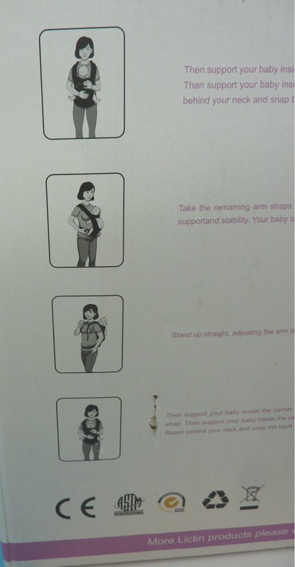LICTIN ERGONOMIC BABY CARRIER 4 IN 1 BLACK
