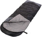 SWTMERRY SLEEPING BAG-BLACK/GREY-SINGLE 190+30X75CM