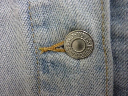 LEVIS EX BOYFRIEND TRUCKER JACKET LIGHT BLUE DENIM SIZE MEDIUM