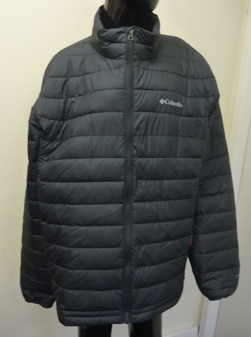 MENS COLUMBIA POWDER LITE PUFFER JACKET-BLACK-XXL