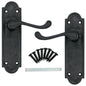 EAI Black Antique Iron Retro Door Handles Lever Latch - 170x50mm